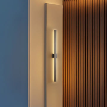Vara 49.5" Modern Minimalist Indoor/Outdoor Metal 350-Degree Rotate Dimmable Integrated Linear LED Wall Sconce - JONATHAN Y